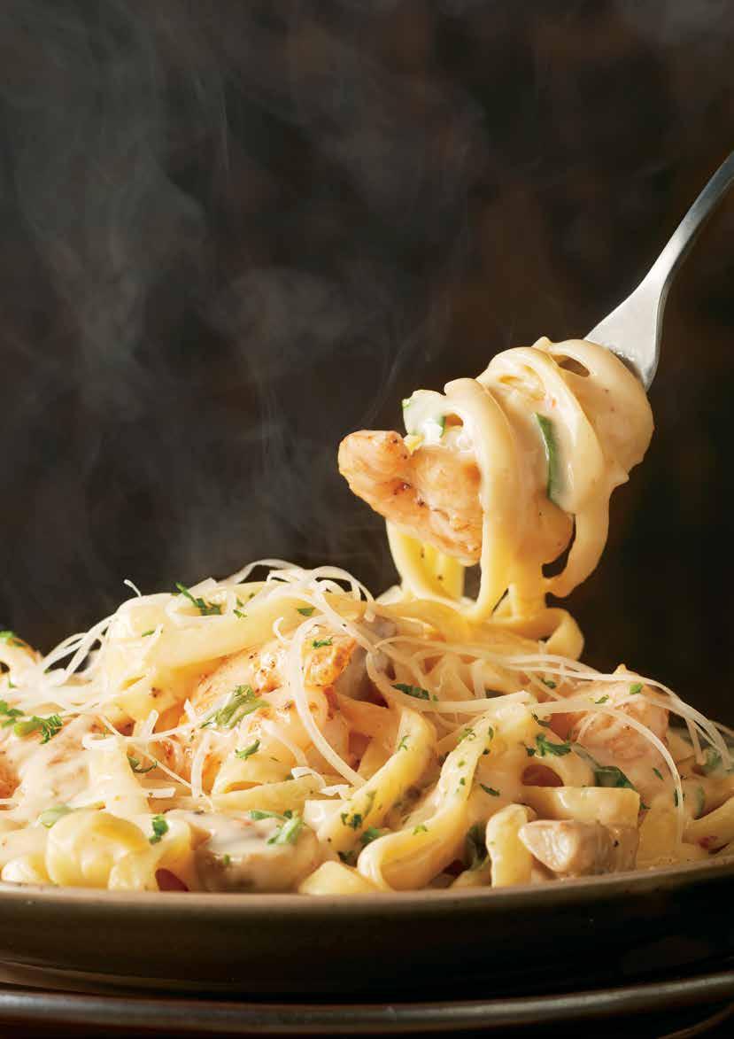 PASTA Shrimp Caesar Salad No Rules Pasta Fettuccine noodles tossed in a creamy Parmesan cheese sauce.