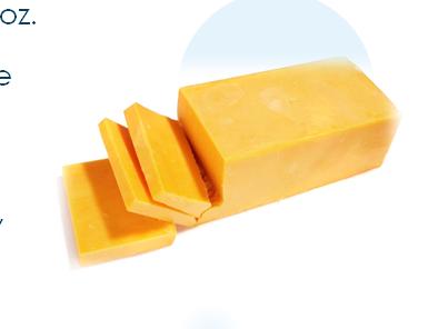 Cheese Minimum serving size: 0-2 oz.