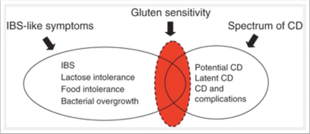 CD/IBS/GLUTEN-SENSITIVITY Can be overlap of symptoms Placebo response