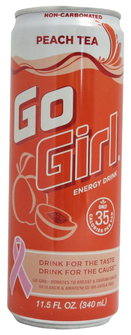 Go Girl Non-Carbonated Peach Tea Flavored Energy Drink Nor Cal Beverage United States Event Date: Apr 2016 Price: US 2.59 EURO 2.