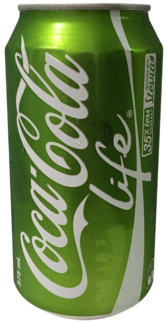 Coca Cola Life Coca Cola Australia Event Date: Jun 2015 Price: US 1.98 EURO 1.54 Description: 35% less sugar cola flavored carbonated drink, in a 375ml aluminum can.