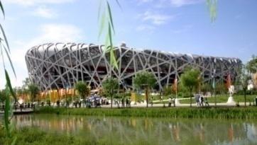 Bird's Nest, is situated in the Olympic Park. It was designed as the main stadium of 2008 Beijing Olympic Games.