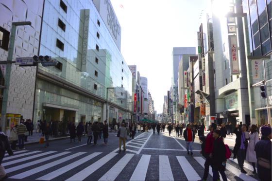 On weekends and holidays, Chuo-dori, the main