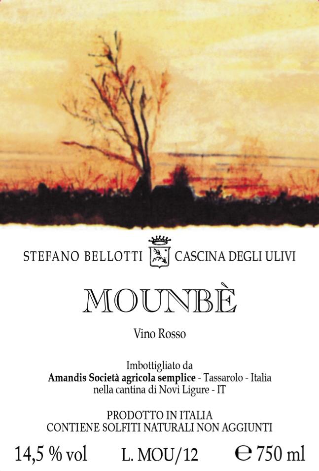 Mounbè Grapes: Barbera 85%, Dolcetto 10%, Ancellotta 5% Soil: clay-limestone and red clay Vineyard: blend from different vineyards, all cultivated using biodynamic methods Harvest: end of September;