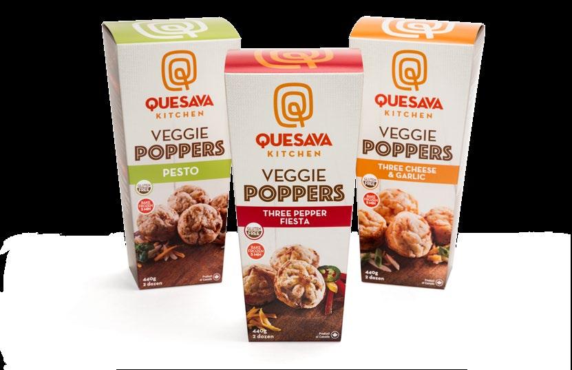 Veggie Poppers A healthy, delicious and addictive lunch, snack or side that reheats in minutes made from our amazing Quesava dough!