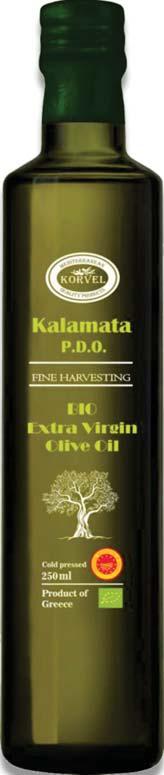 O Extra Virgin Olive Oil KORVEL BIO is an organic Extra Virgin Olive Oil, coming directly from the best certified organic varieties of olives,