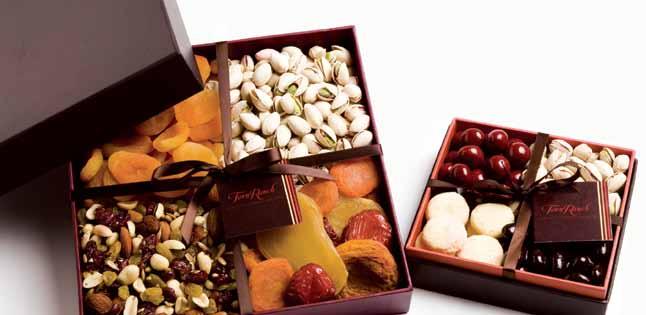 Large Gift Box 32 oz 306-LG Turkish Apricots, Berry Blossom Trail Mix, Mixed Fanciful Fruit with Ruby Red Plums, California Colossal Pistachios.