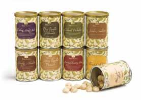 Roasted Almonds 5 oz 4-CAN Smoky Almonds 5 oz 5-CAN Berry Blossom Trail Mix 5 oz 10-CAN Jumbo Cashews 5 oz 24-CAN Deluxe