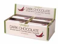 The newest addition to our chocolate line is all natural, dark chocolate spiced with Italian chili pepper.