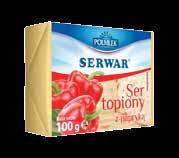 PROCESSED CHEESE AND PROCESSED CHEESE-LIKE PRODUCT Serwar processed cheese Gouda portion, 100g Serwar processed cheese