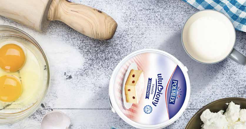 The Ulubiony creamy cheeses and cheesecake curd cheeses are produced from pasteurised milk with added pure bacteria cultures or rennet. They are ready for direct use.