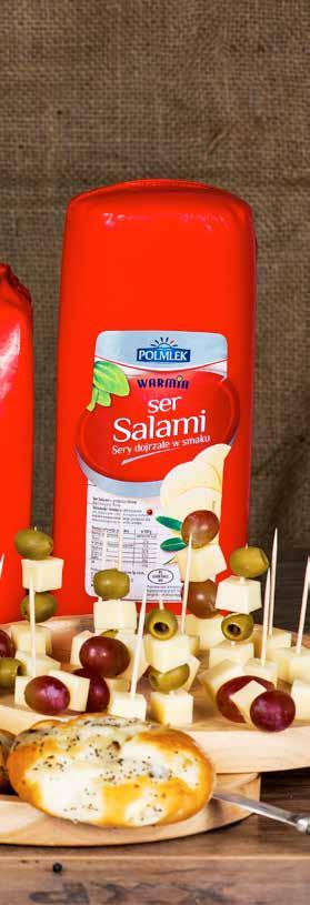 SALAMI CHEESE Salami Warmia cheese block,