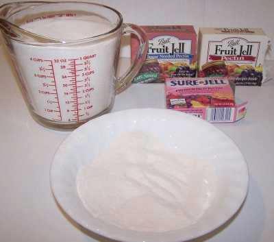 Step 6 - Measure out the sweetener Depending upon which type of jam you're making (sugar, no-sugar, Splenda, mix of sugar and Splenda or fruit