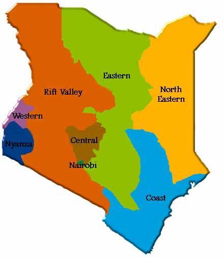 3) Northern and Eastern Kenya: Here the land is hot and arid, with vast lake beds/deserts of lava, sand, salt and soda.