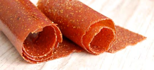 Strawberry Fruit Roll-Ups Homemade fruit roll-ups, also called fruit leather, make a delicious sweet snack and are a great way to add to your daily intake of fruit.