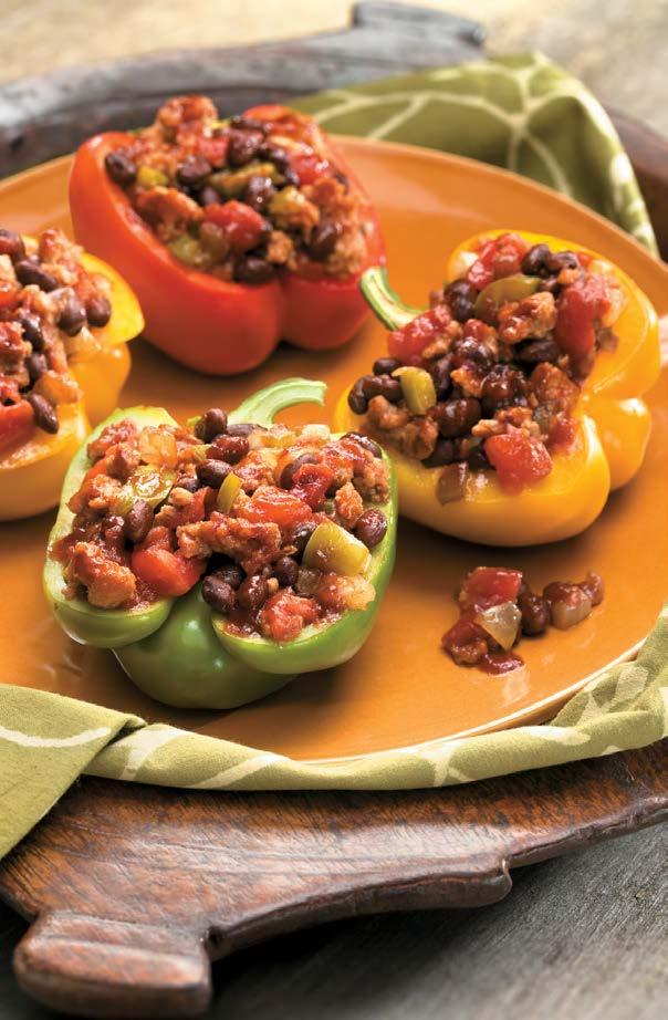 BBQ Turkey in Pepper Shells These peppers will fire up your taste buds.