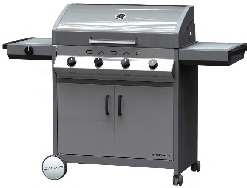 burners 3 or 4 burners plus side burner, all with independent piezo ignition The European-styled Meridian range is the perfect addition to any garden or terrace.