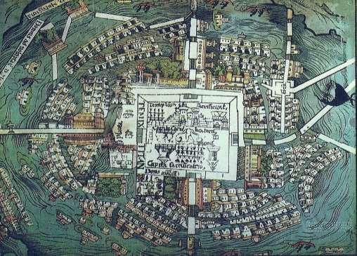 TENOCHTITLAN AT THE CENTRE Right in the middle of the city was a