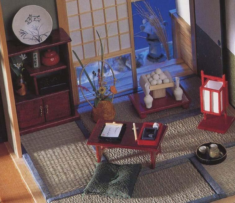 A shuji set in a peaceful room setting from a Japanese dollhouse book ISBN 4939459611238 Of course your doll needs a workbook to practice her writing, and on the next page there s a printable one!