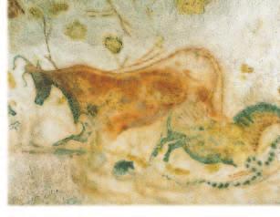 One Bay of Biscay Altamira SPAIN FRANCE Lascaux Mediterranean Sea cave discovered in southern France in 1994 contained more than three hundred paintings of lions, oxen, owls, panthers, and other