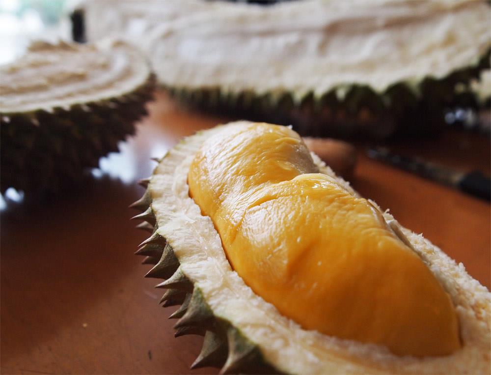 Durians to Look For Puangmanee originated in Chanthaburi and is quickly becoming a hot market item throughout Thailand.