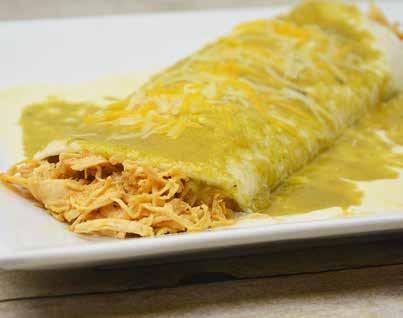 49 Enchiladas Acapulco Two cheese enchiladas topped with your choice of grilled chicken, steak or pork cooked with onions,