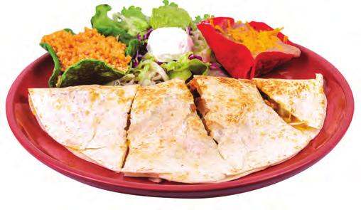 Served with Mexican rice or buttered white rice and beans and corn or flour tortillas. Choose any two 8.