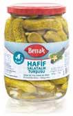 PICKLES GHERKIN PICKLES, DIET With less salt and vinegar, just right for the ones on a diet NET No:1 720 ml jar 8690531 015721 12 680 g. 370 g.
