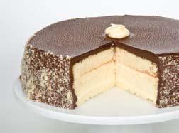 Layer upon layer of white cake and rich custard filling, Our moist vanilla cake is complemented by thick