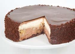 trio mousse cake Decadent!!! This dessert starts with four layers of chocolate cake.