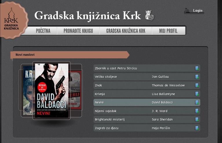 5.1. Web stranice knjižnice Internetske stranice knjižnice grada Krka poprilično su mladi proizvod te knjižnice.