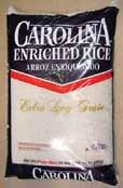 58 9 49 Carolina Rice Extra Long Grain 25 lb. Long Grain 12/3 lb., unit 2.