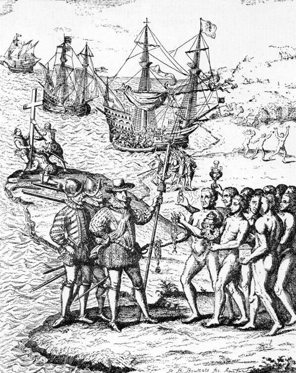 In search of gold, Spanish explorer Hernando Cortez led an expedition to Mexico. Aztec leader Montezuma sent emissaries bearing gifts of gold to welcome the newcomer.