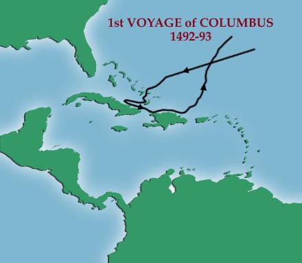 Columbus landed on the Island of Hispaniola. Columbus was also looking for gold.