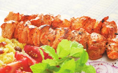 Tandoori Sizzling Dishes Taj Specials All these dishes are grilled on charcoal in our special Tandoori (clay) oven. All Tandoori dishes are marinated in yoghurt with mild spices and herbs.