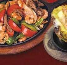 Texas Parrilla For Two A great appetite pleaser! A loaded platter of grilled steak*, chicken breast and shrimp served up sizzling.