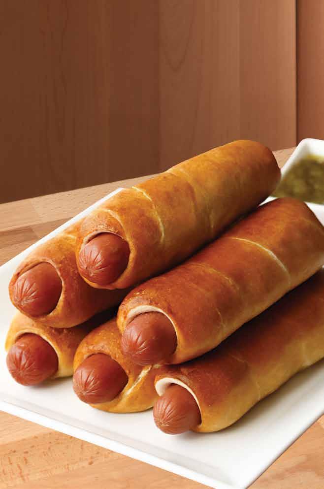 Quick & Delicious Dinners & snacks 800 Pretzel Dogs perro de galleta Auntie Anne takes Nathan s Famous beef hot dogs and wraps