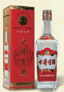 Gujing Group is the second largest producer of Baijiu in China, thanks to its brand Gujing Gongjiu Liqueur 古井贡酒, which means "Ancient Well".