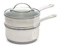 Double Boiler Lower section similar to stock pot, holds boiling water.