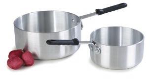 61907 61305 61905 61302 Sauté Pans Low sided sauté pans are designed for high heat browning or quick cooking Come with removable Dura-Kool sleeves Heavy-weight aluminum 61708 61707 61702 Straight