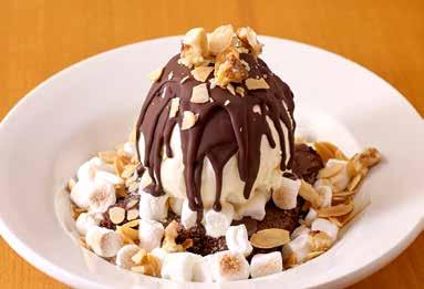 .. 325 Ice Cream Duo Salted caramel and chocolate ice cream with almond slices and