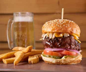 Served with lettuce, tomato, pickles, and onion... 595 Classic Burger 100% beef burger patty wrapped between two freshly baked buns.