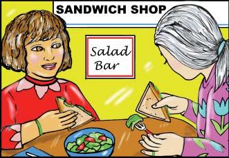 (teacher) Sample question: There are ways to eat healthy when eating away from home. Can you give examples? You can eat healthy away from home!