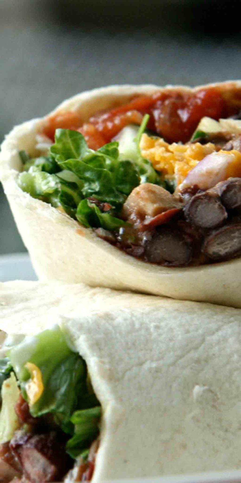 BEAN BURRITO 300g tin tomatoes ¼ red capsicum, diced A pinch each of cumin powder, chilli powder and paprika 1 ¼ teaspoon tomato paste 250g red kidney beans drained and washed A pinch of salt and
