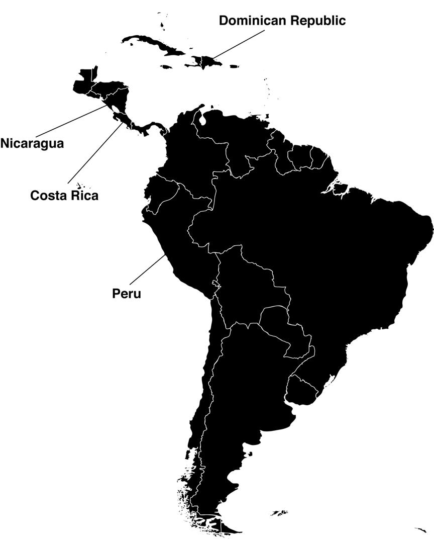 Countries in Latin America where Fair Trade cocoa grows