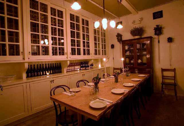 THE WINE ROOM Our intimate working wine cellar makes for an exquisite atmosphere for dining. Our WINE ROOM is a private room that accommodates parties of ten to twelve guests.