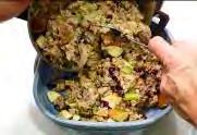 () and scoop the stuffing mix from