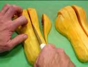 squash in half lengthwise (),