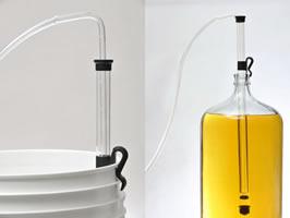 Siphon and Plastic Tubing REQUIRED IF USING A FERMENTER WITHOUT A SPIGOT Used to transfer the beer from the fermenter to the bottling bucket, or to a secondary fermenter.