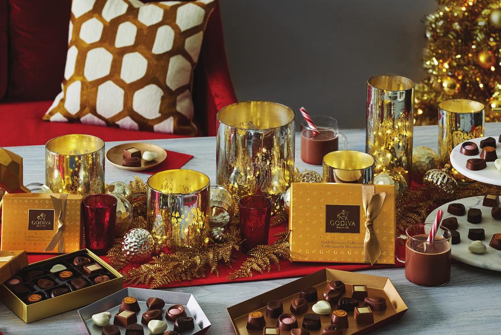 GO LD DISCOVE RY CO LLEC T IO N Making Spirits Bright This year, dazzle them with GODIVA s new Gold Discovery Collection a tasting journey featuring innovative creations and reimagined classics.